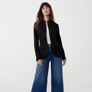 Banana Republic Factory Petite Large Pique Knit Blazer